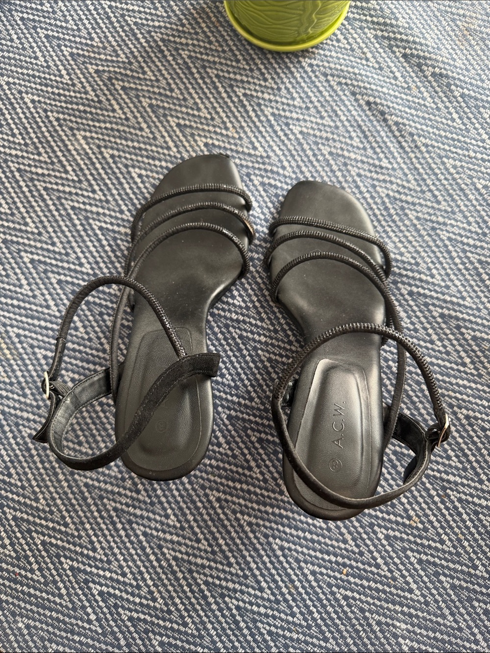 Minimalist Black Strappy Women’s Heels